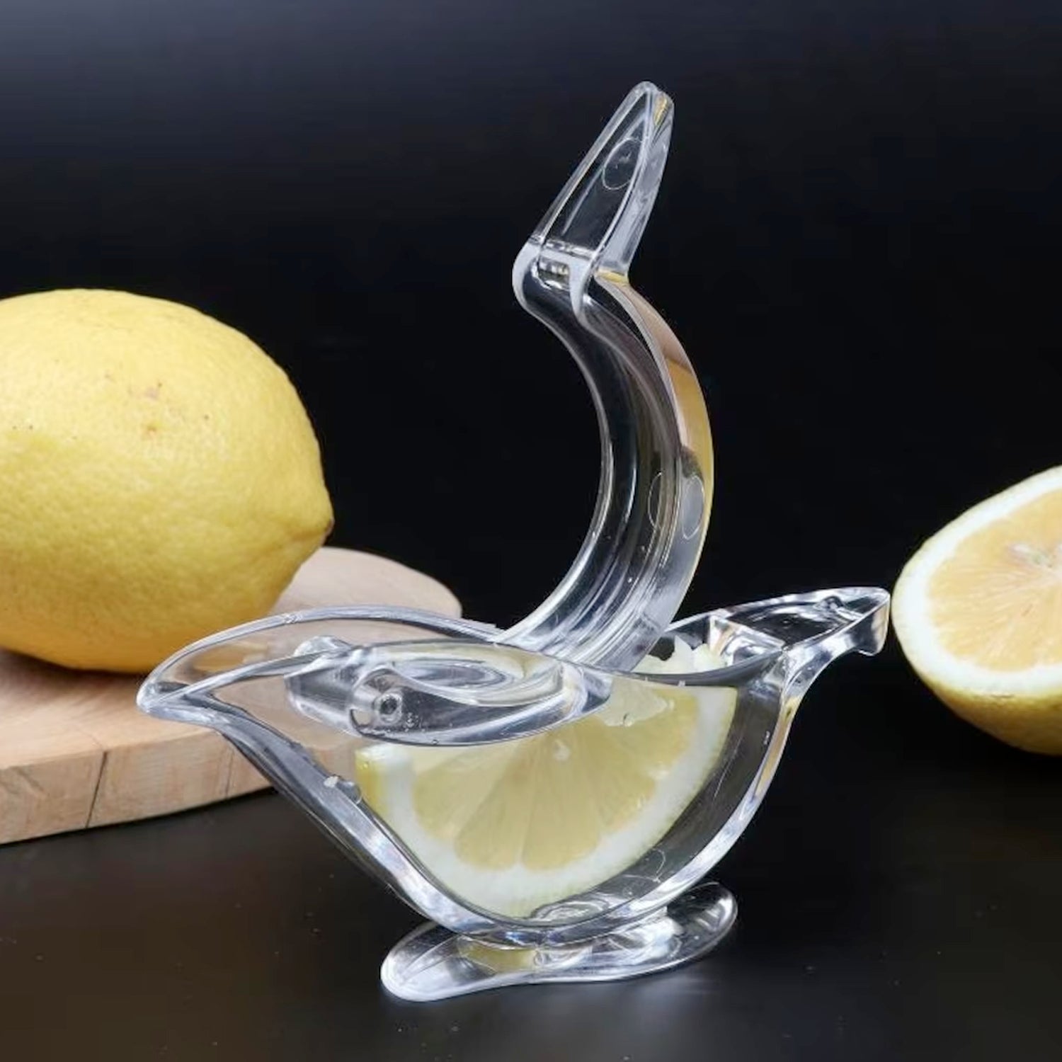5344 Manual Lemon Slice Squeezer, Portable Transparent Fruit Juicer, Orange Citrus Manual Bird Shape Hand Juicer for Orange Lemon Lime,for Kitchen (Brown Box) DeoDap 5344 Manual Lemon Slice Squeezer, Portable Transparent Fruit Juicer, Orange Citrus Manual Bird Shape Hand Juicer for Orange Lemon Lime,for Kitchen (Brown Box) DeoDap